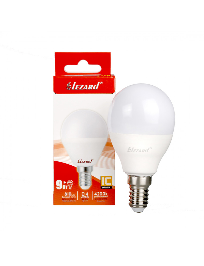 LED лампа A45 9W E14 4200K шар