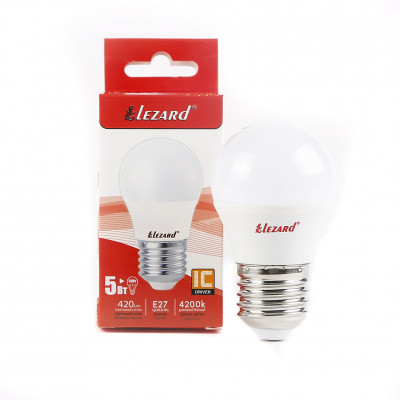 LED лампа A45 5W E27 4200K шар