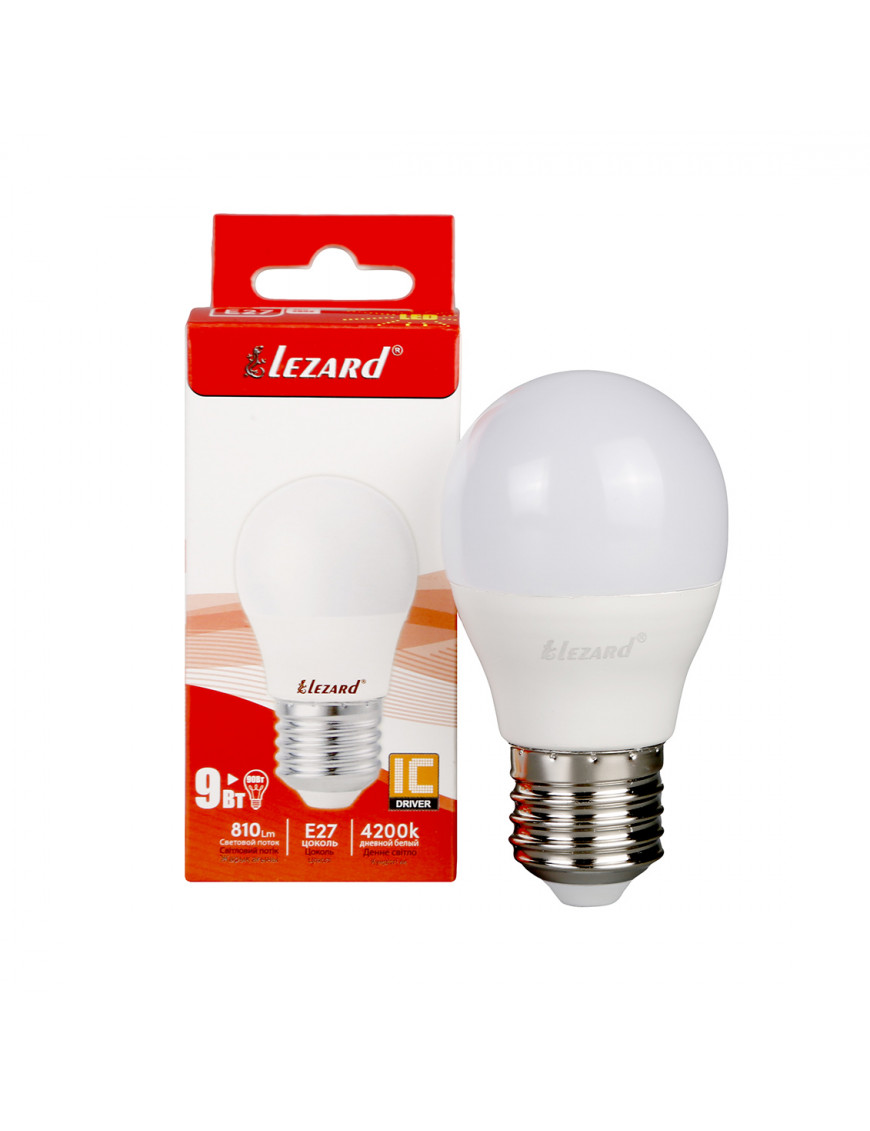 LED лампа A45 9W E27 4200K шар LED лампа A45 9W E27 4200K шар