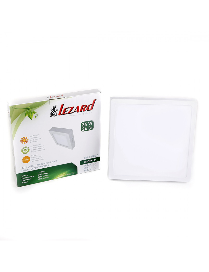 LED-панель квадратна-24Вт накладна (284x284 mm) 4200K