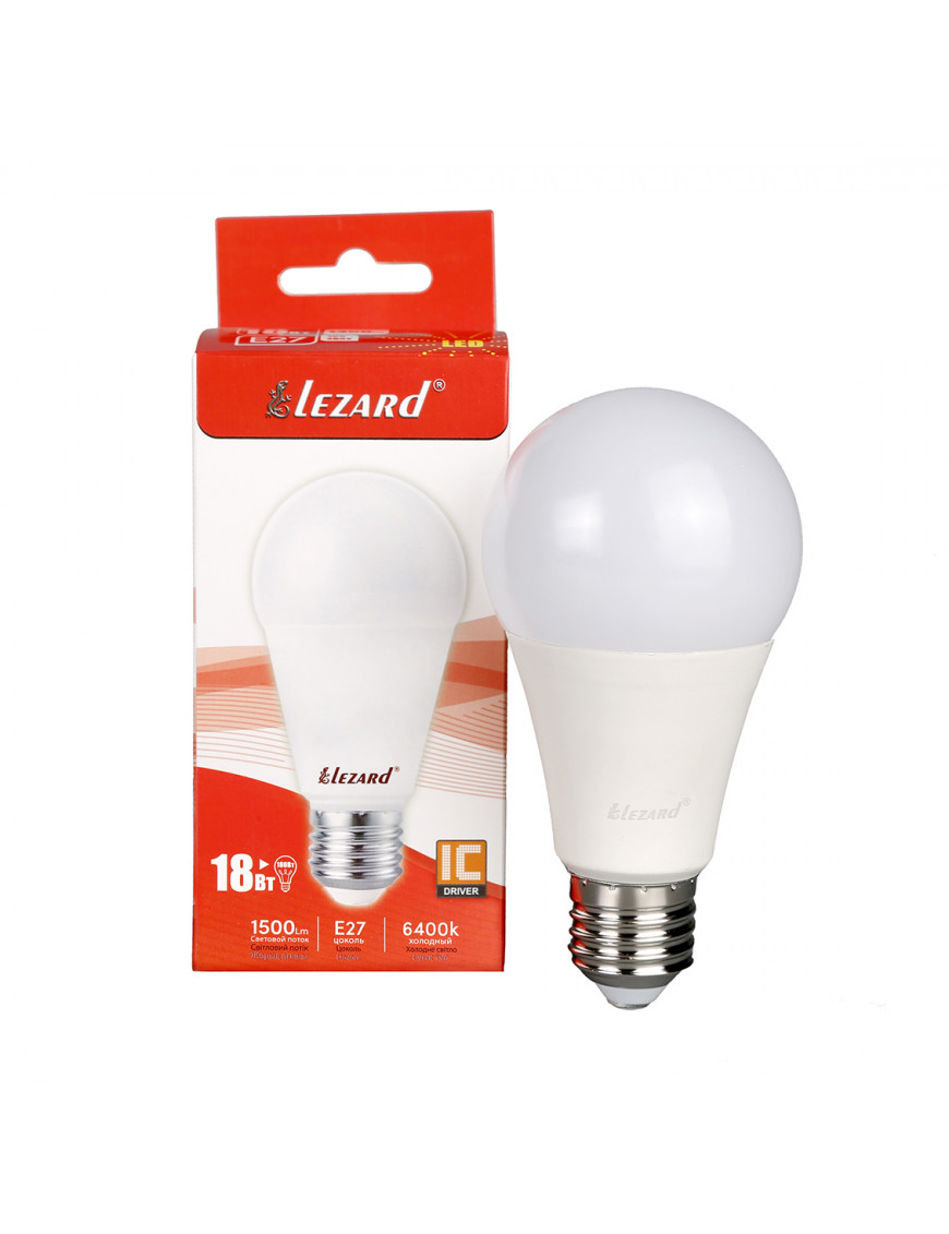 LED лампа A65 18W E27 6400K