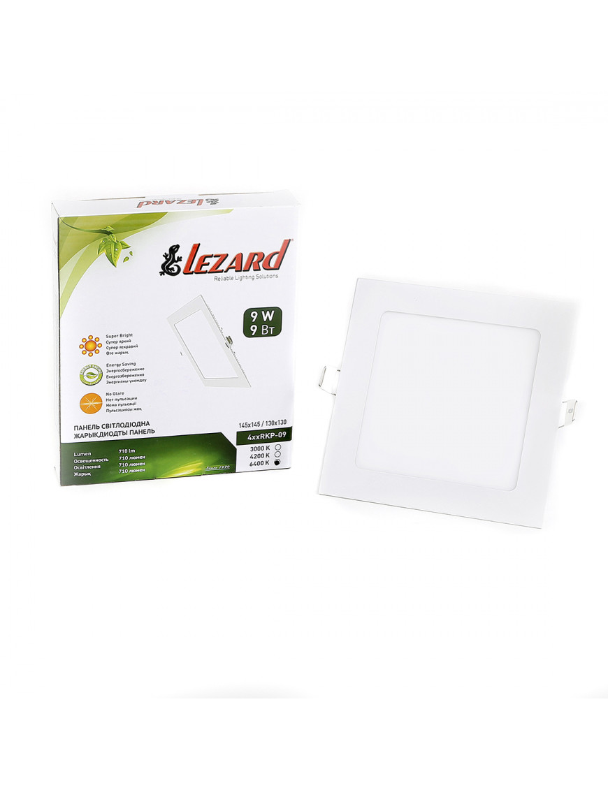 LED-панель квадратна- 9Вт (150x150/135х135) 6400K, 710люмен LED-панель квадратна- 9Вт (150x150/135х135) 6400K, 710люмен