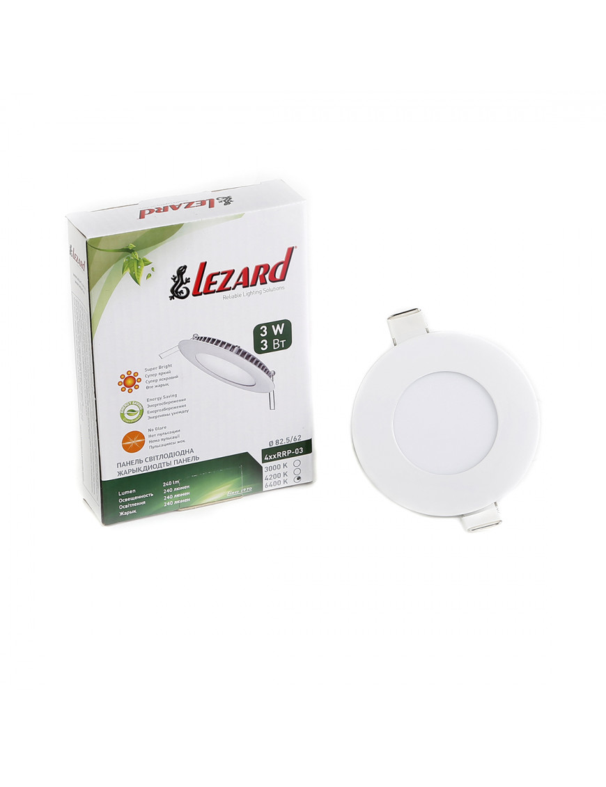 LED-панель кругла- 3Вт (83х69) 6000K, 240 люмен