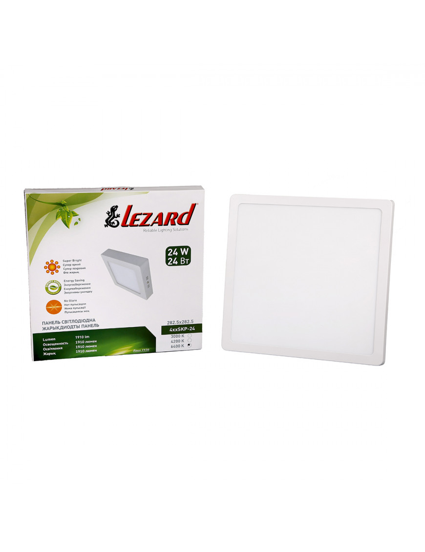 LED-панель квадратна-24Вт накладна (284x284 mm) 6400K