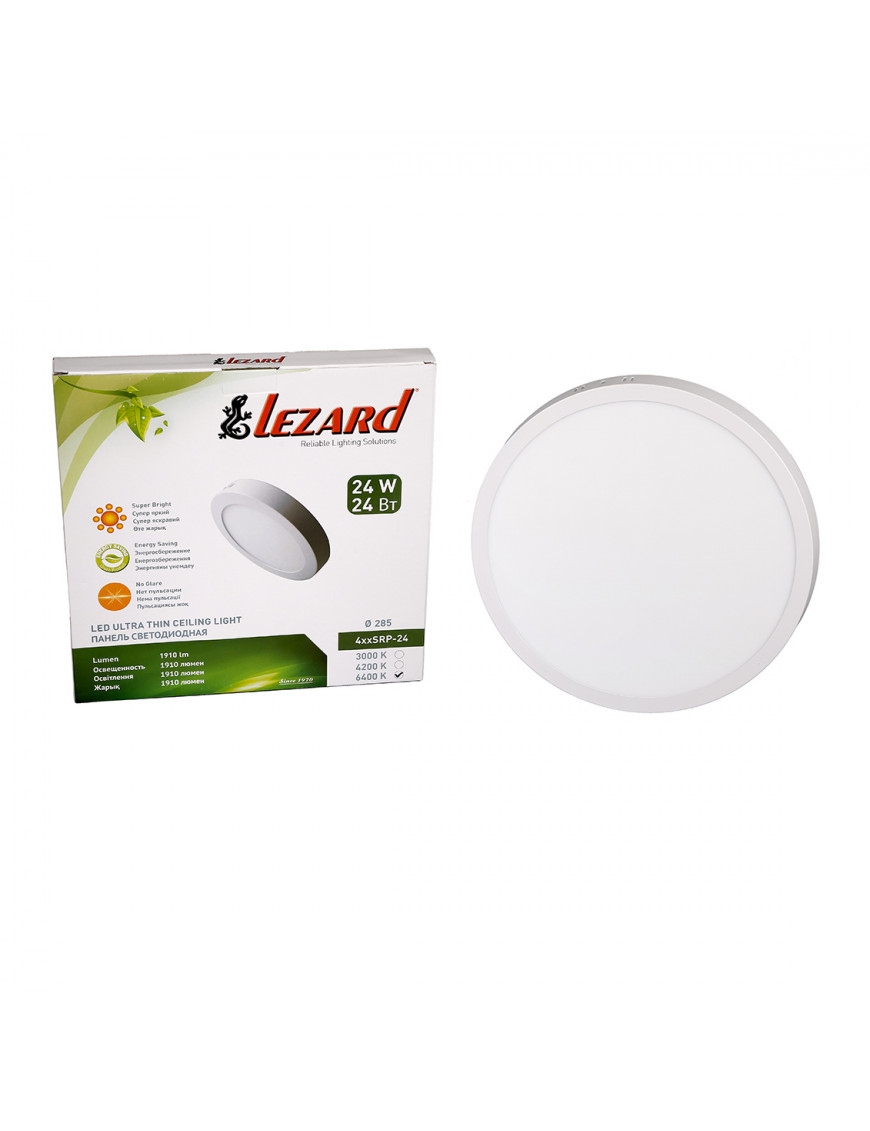 LED-панель кругла-24Вт накладна (285mm) 6000K, 1910 люмен LED-панель кругла-24Вт накладна (285mm) 6000K, 1910 люмен