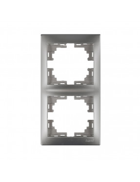 MIRA Рамка 2-на вертикальна Сірий Металік