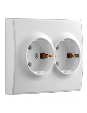 LESYA Розетка подвійна з заземленням