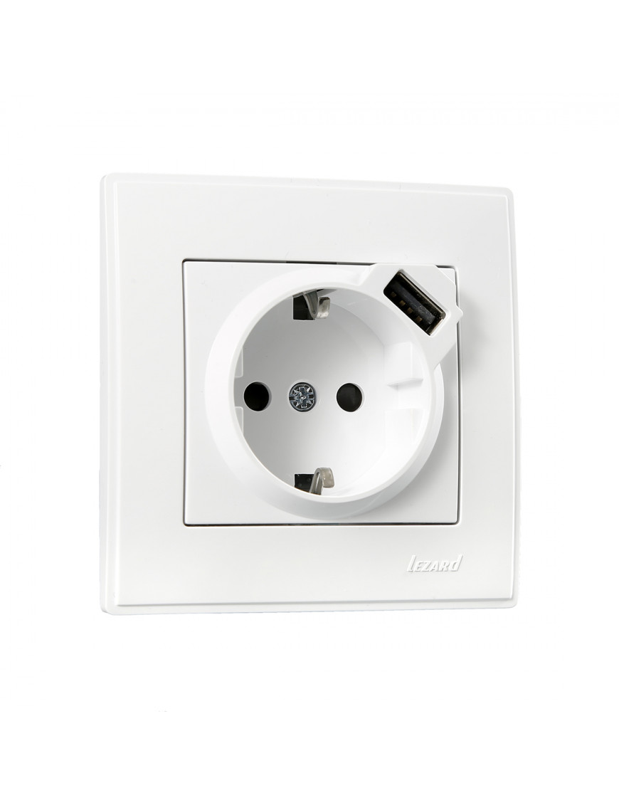 LESYA Розетка з заземленням + USB LESYA Розетка з заземленням + USB
