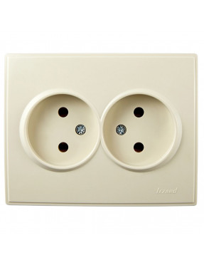 LESYA Розетка подвійна Крем