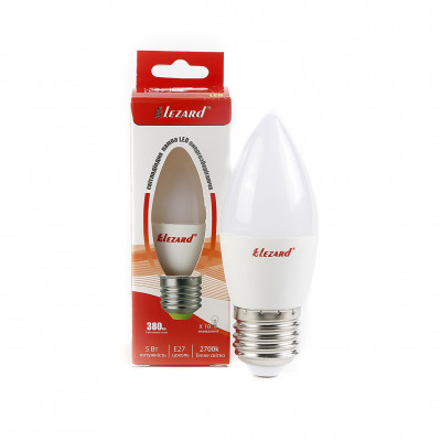 LED лампа B35 5W E27 2700K свічка