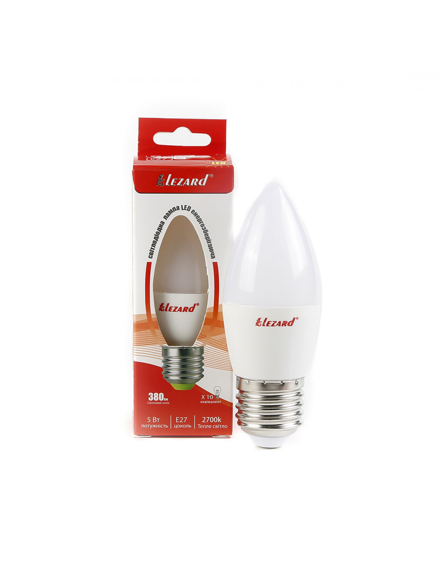 LED лампа B35 5W E27 2700K свічка