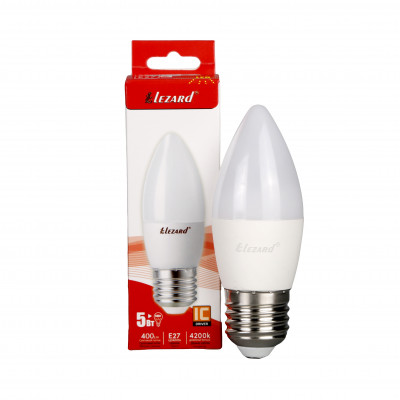 LED лампа B35 5W E27 4200K свічка
