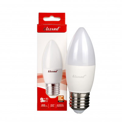 LED лампа B35 9W E27 4200K свічка
