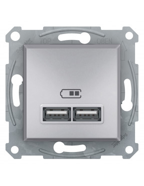 USB розетка 2,1a алюміній asfora