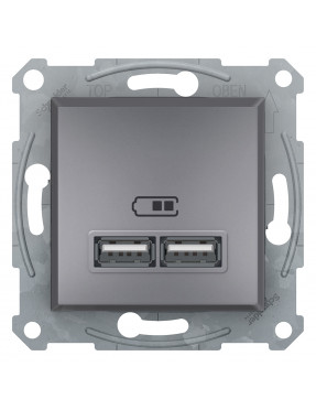 USB розетка 2,1a сталь asfora