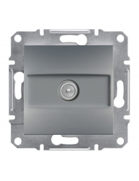 Tv розетка прохідна asfora сталь 8db