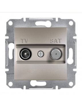 Tv-sat розетка 8db прохідна asfora бронза