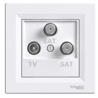 Tv-sat-sat розетка кінцева біла asfora Tv-sat-sat розетка кінцева біла asfora
