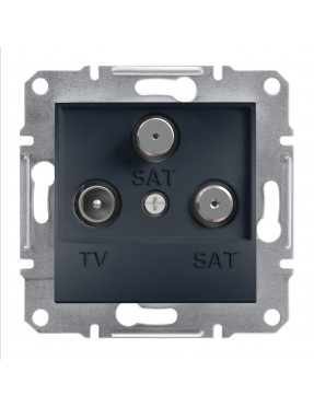 Tv-sat-sat розетка кінцева asfora антрацит