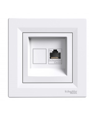 Розетка комп'ютерна rj45 utp кат. 5е біла asfora
