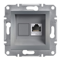 Розетка комп'ютерна rj45 utp кат. 5е asfora сталь Розетка комп'ютерна rj45 utp кат. 5е asfora сталь