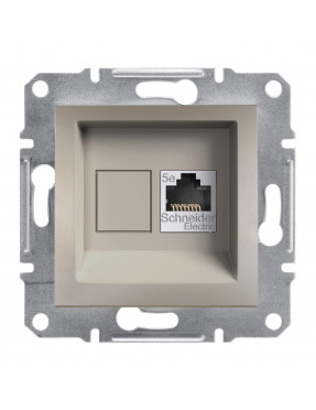 Розетка комп'ютерна rj45 utp кат. 5е asfora бронза