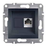Розетка комп'ютерна rj45 utp кат. 5е asfora антрацит Розетка комп'ютерна rj45 utp кат. 5е asfora антрацит