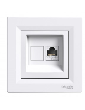 Розетка комп'ютерна rj45 utp кат.6 біла asfora