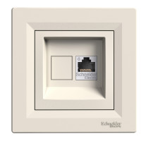 Розетка комп'ютерна rj45 utp кат.6 крем asfora Розетка комп'ютерна rj45 utp кат.6 крем asfora