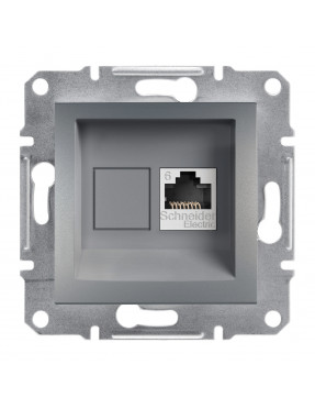 Розетка комп'ютерна rj45 utp кат.6 asfora сталь
