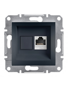 Розетка комп'ютерна rj45 utp кат.6 asfora антрацит