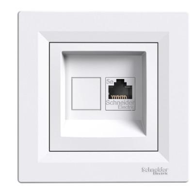 Розетка комп'ютерна rj45 stp кат. 5е біла asfora