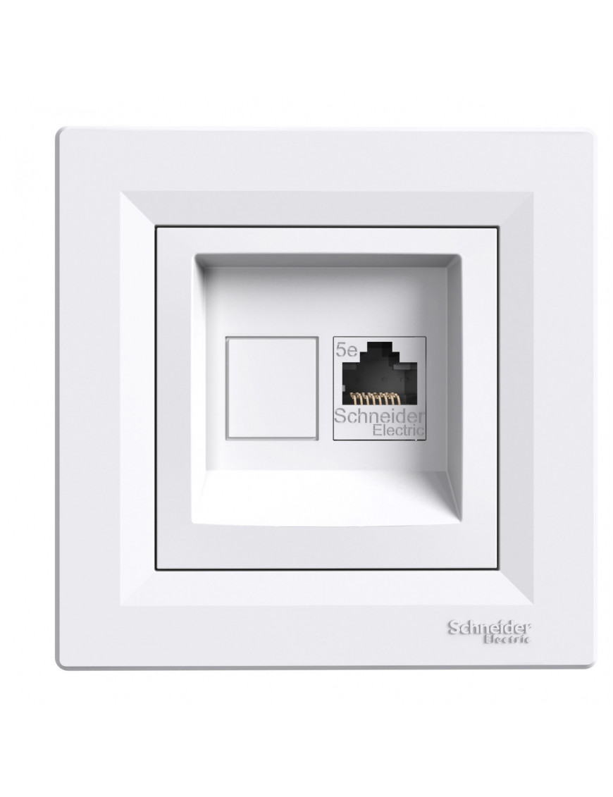 Розетка комп'ютерна rj45 stp кат. 5е біла asfora