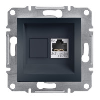 Розетка комп'ютерна rj45 stp кат. 5е asfora антрацит Розетка комп'ютерна rj45 stp кат. 5е asfora антрацит