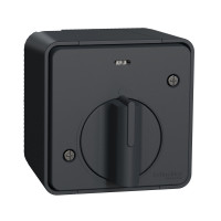 Вимикач з таймером IP55, для поверхневого монтажу, чорний, Mureva Styl Schneider Electric MUR35067 Вимикач з таймером IP55, для поверхневого монтажу, чорний, Mureva Styl Schneider Electric MUR35067