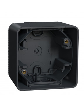 Одномісний бокс для поверхневого монтажу IP55, чорний Mureva Styl Schneider Electric MUR37911
