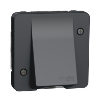 Механізм виводу кабеля IP55, чорний, Mureva Styl Schneider Electric, MUR37931