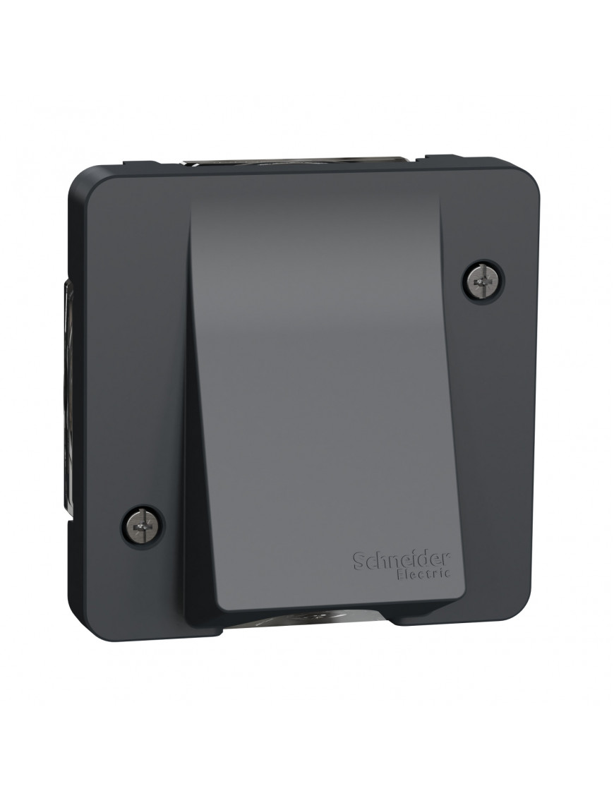 Механізм виводу кабеля IP55, чорний, Mureva Styl Schneider Electric, MUR37931
