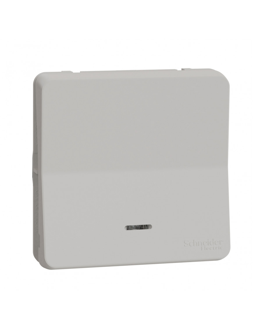 Механізм кнопкового вимикача з підсвіткою IP55, білий, Mureva Styl Schneider Electric MUR39127