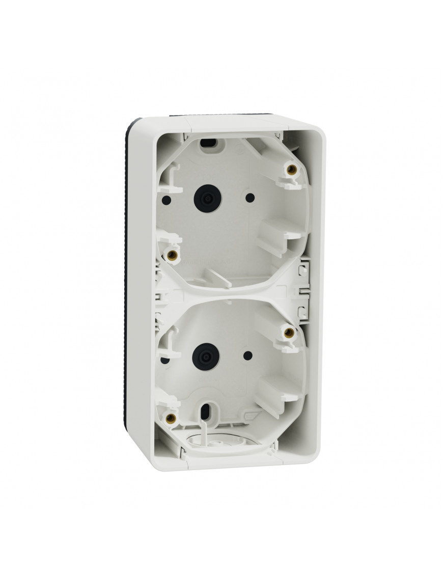 Двомісний бокс для поверхневого монтажу IP55, білий Mureva Styl Schneider Electric MUR39912
