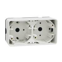 Двомісний бокс для поверхневого монтажу IP55, білий Mureva Styl Schneider Electric MUR39914 Двомісний бокс для поверхневого монтажу IP55, білий Mureva Styl Schneider Electric MUR39914