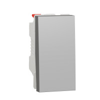 Перемикач 1-клавішний схема 6, 10А, 1 модуль алюміній Перемикач 1-клавішний схема 6, 10А, 1 модуль алюміній