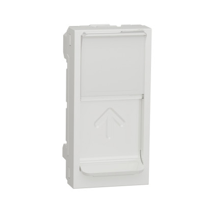 RJ45 накладка 1 модуль білий