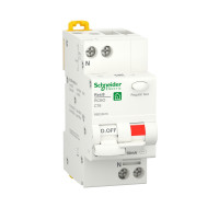Диференційний автоматичний вимикач RESI9 Schneider Electric 16 А, 30 мA, 1P+N, 6кA, крива С, тип АС Диференційний автоматичний вимикач RESI9 Schneider Electric 16 А, 30 мA, 1P+N, 6кA, крива С, тип АС
