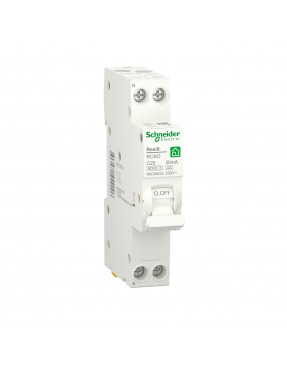 Компактний диференційний автоматичний вимикач RESI9 Schneider Electric 25 А, 30 мA, 1P+N, 6кA, крива С, тип А