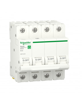 Автоматичний вимикач RESI9 Schneider Electric 32 А, 4P, крива В, 6кА