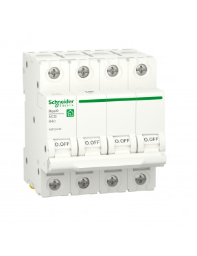 Автоматичний вимикач RESI9 Schneider Electric 40 А, 4P, крива В, 6кА