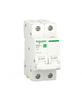 Автоматичний вимикач RESI9 Schneider Electric 20 А, 2P, крива С, 6кА