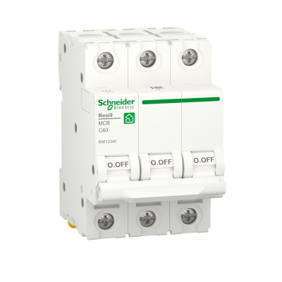 Автоматичний вимикач RESI9 Schneider Electric 40 А, 3P, крива С, 6кА