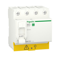 Диференційний вимикач навантаження RESI9 Schneider Electric 63 A, 30 мA, 4P, тип АС Диференційний вимикач навантаження RESI9 Schneider Electric 63 A, 30 мA, 4P, тип АС